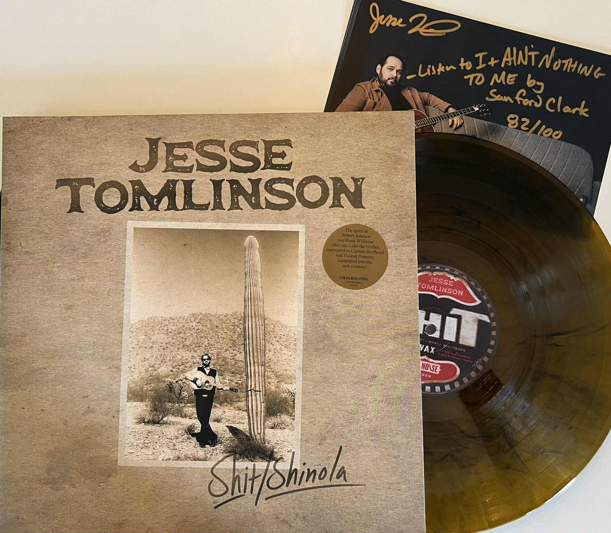 Jesse Tomlinson - Shit/Shinola (LP) Signert bilde og Farget vinyl  LTD. EDT. kun 100 ex.