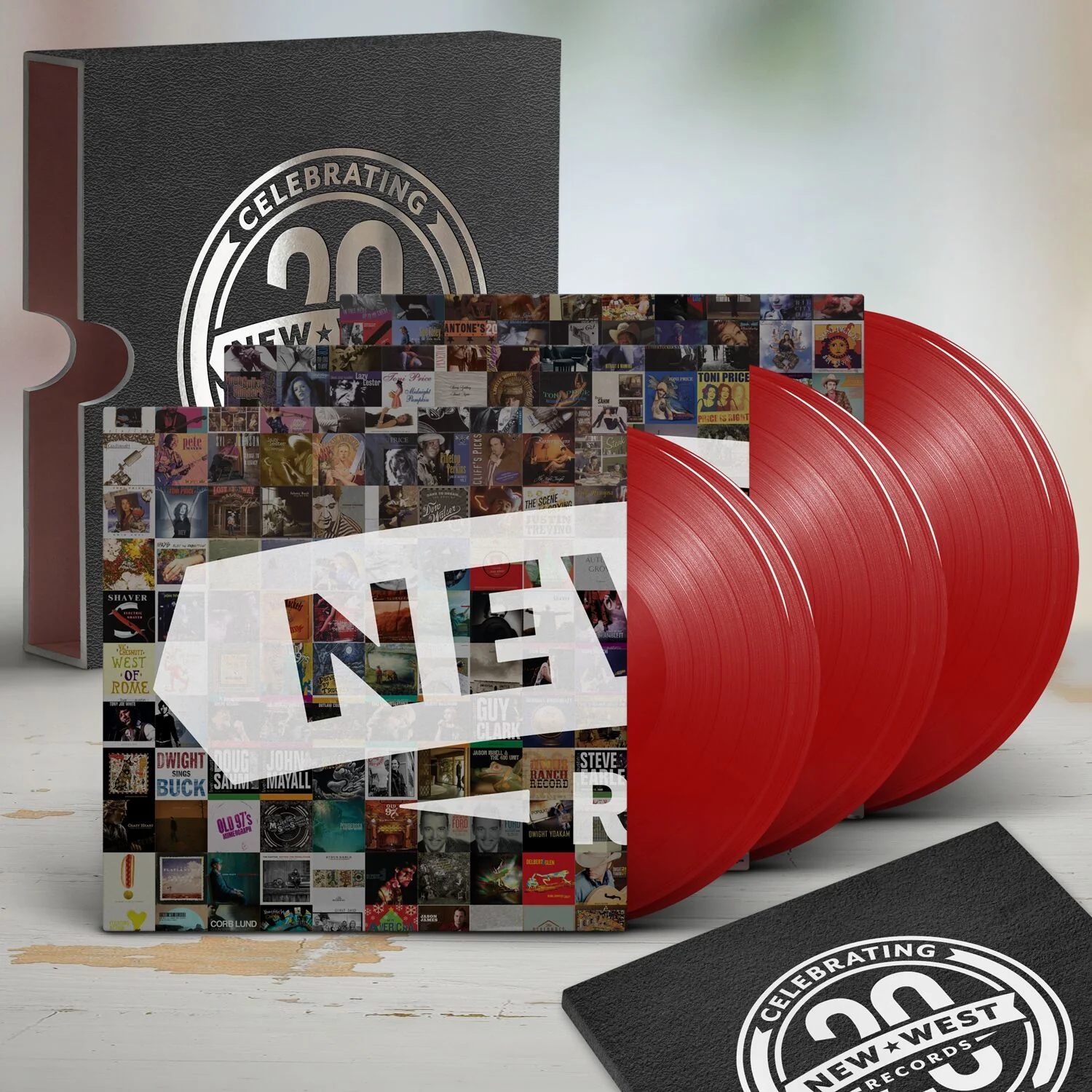 New West Records 20th Anniversary Box Set. LTD. Rød Vinyl (6XLP)